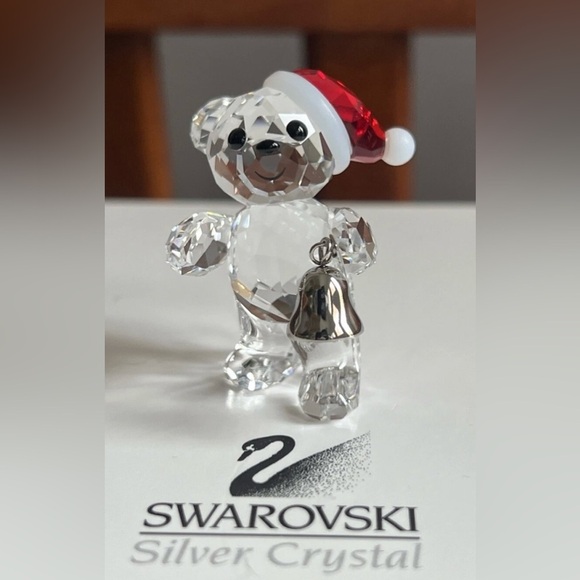 Swarovski Kris Bear Holiday Collection 2013 5003400 Bear W Red Hat & Bell Used - Picture 12 of 15
